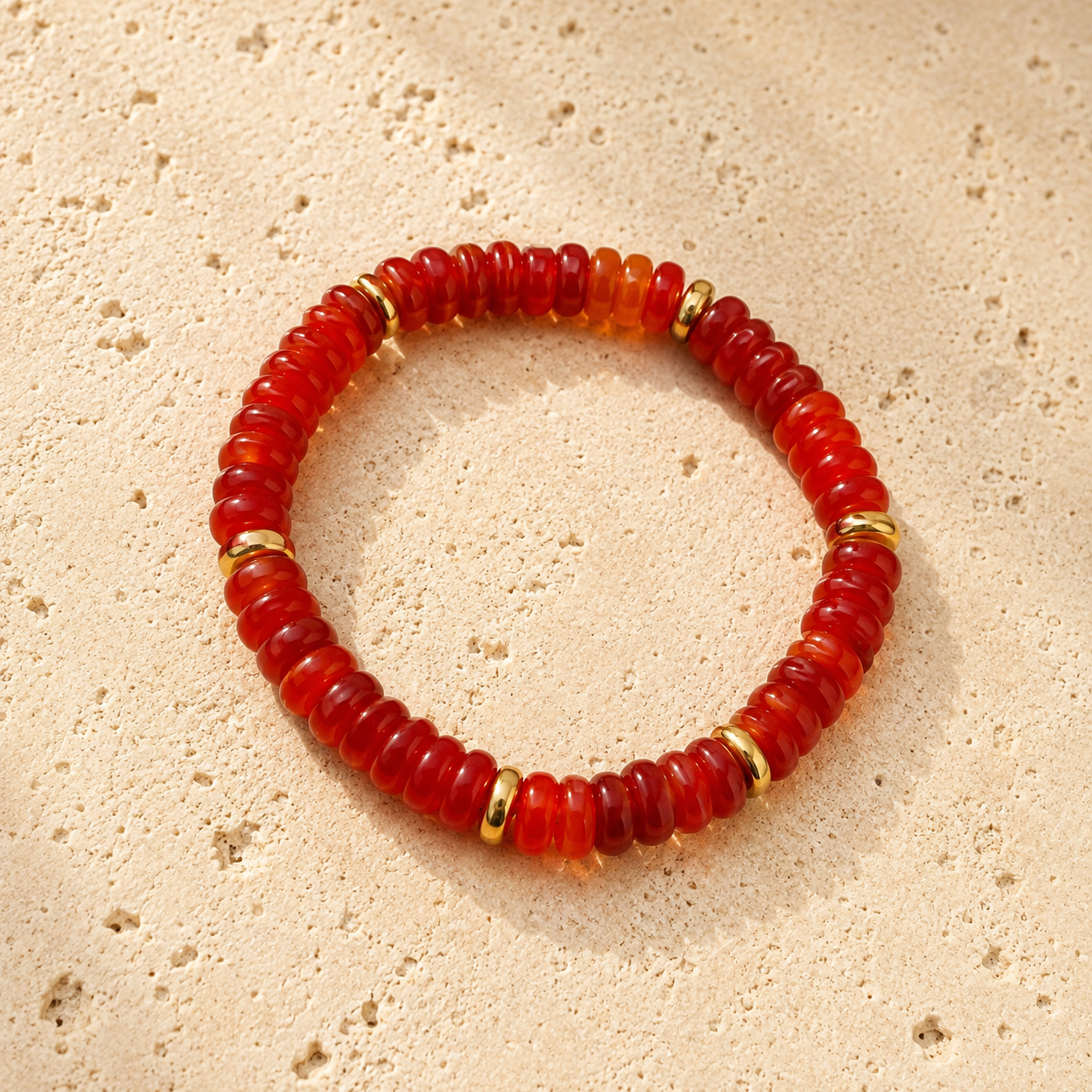 Azzurra Bracelet — Red Agate