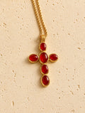 Carmesí Cross Necklace
