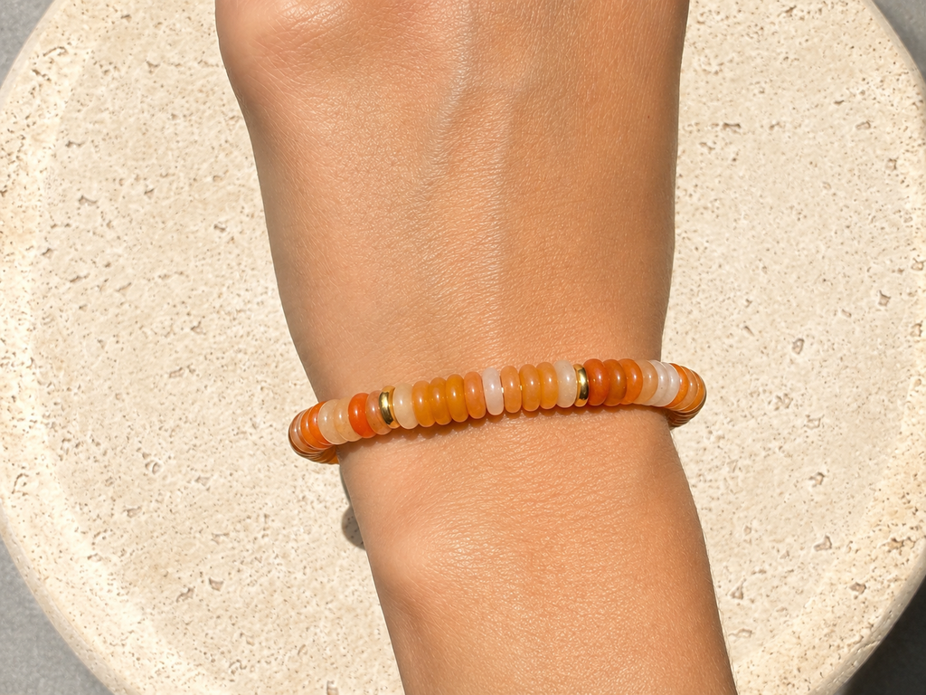 Azzurra Bracelet — Orange Agate