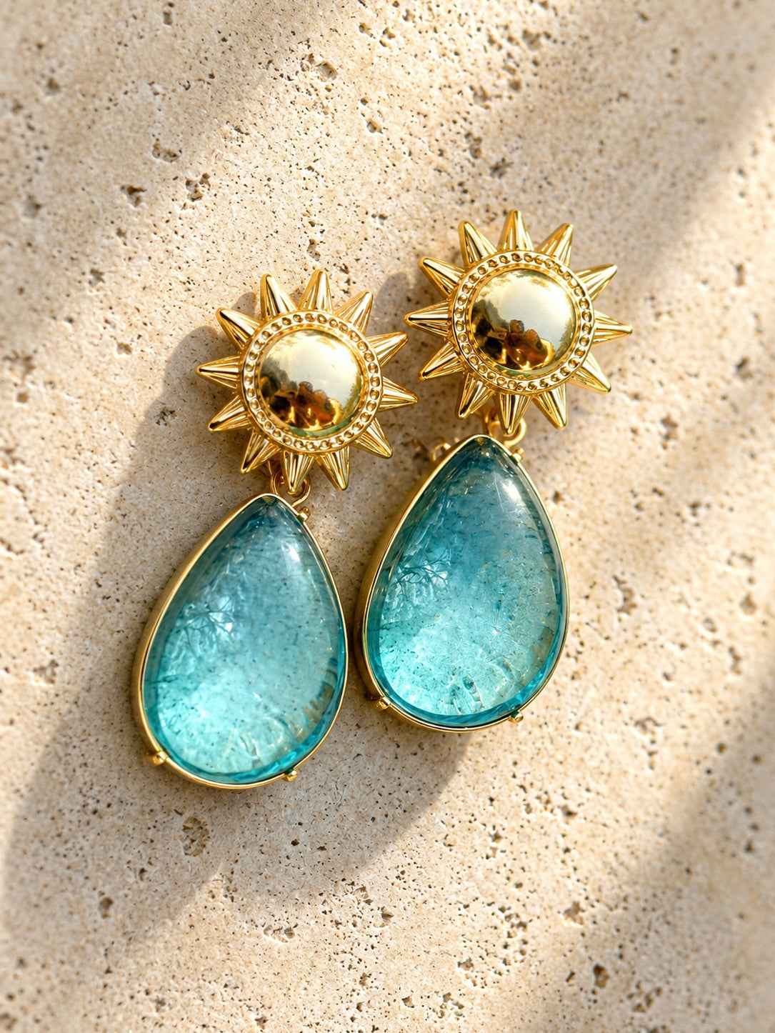 Solara Drop Earrings in Blue