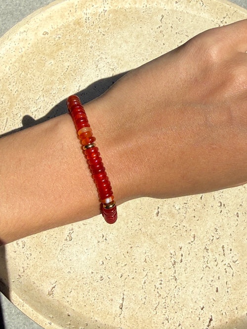 Azzurra Bracelet — Red Agate