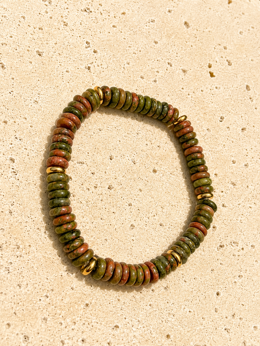 Azzurra Bracelet — Unakite
