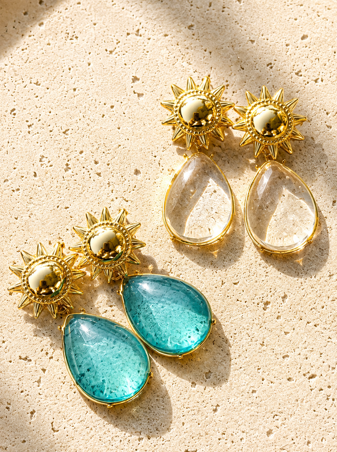 Solara Drop Earrings in Clear