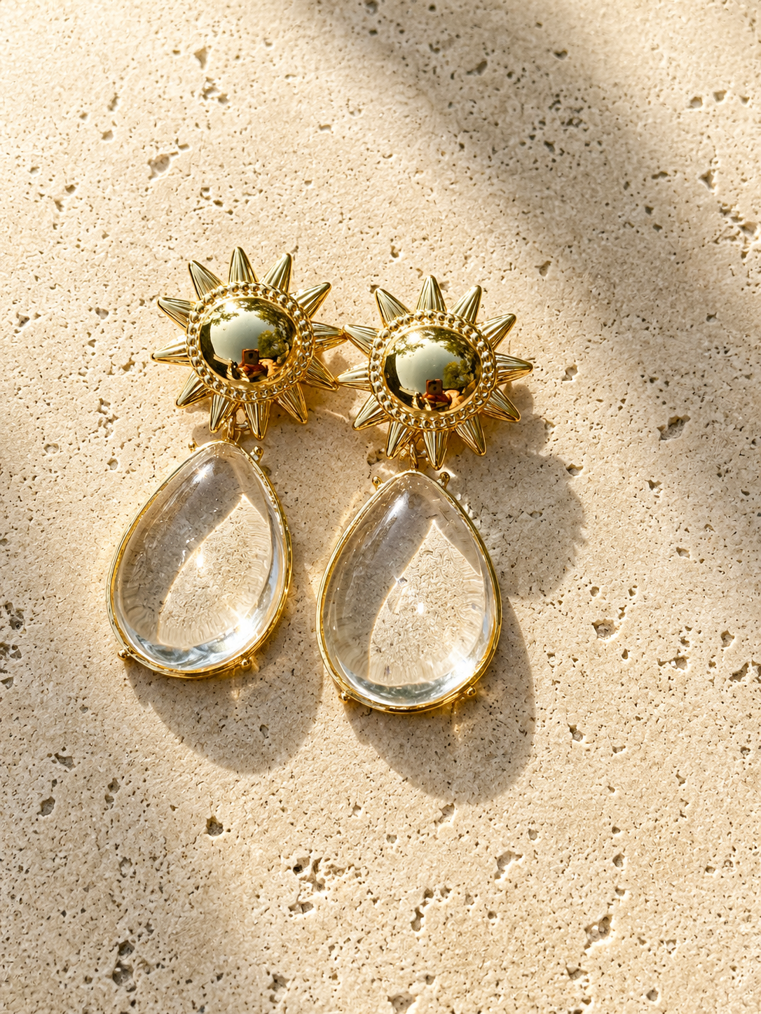 Solara Drop Earrings in Clear