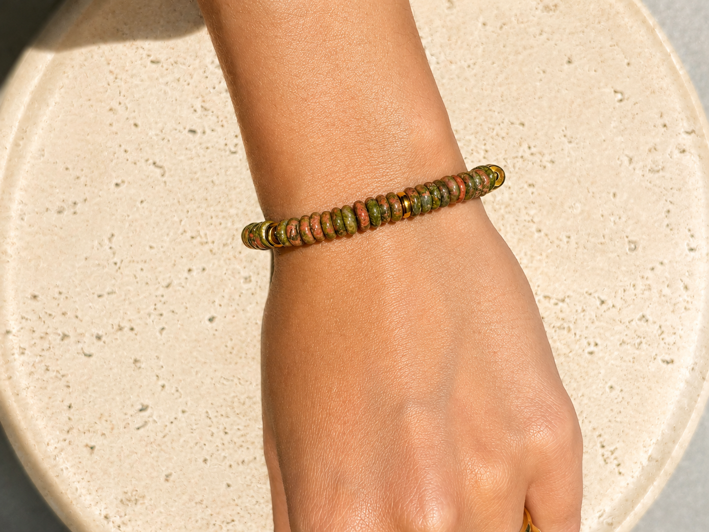 Azzurra Bracelet — Unakite